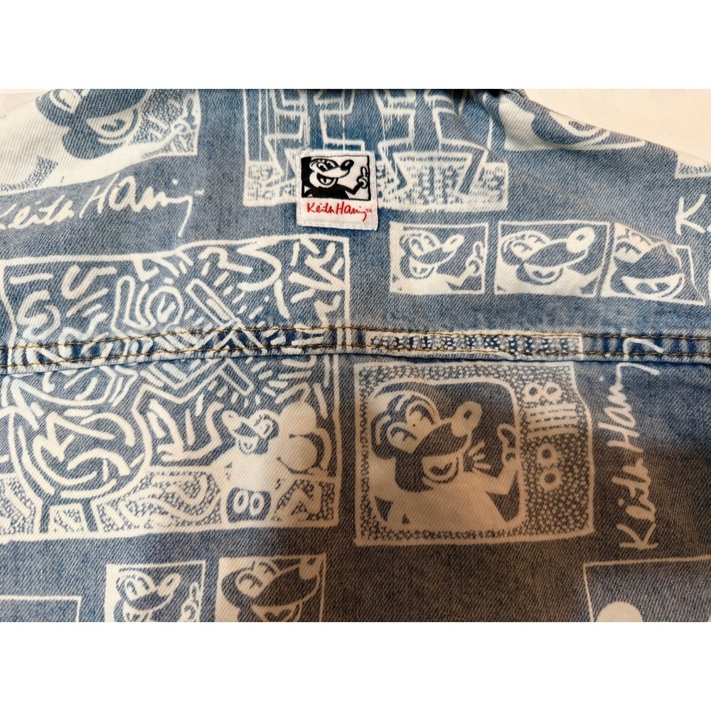 H&M Disney Mickey Mouse x Keith Haring Denim Jacket Kids 10 - Picture 2 of 3